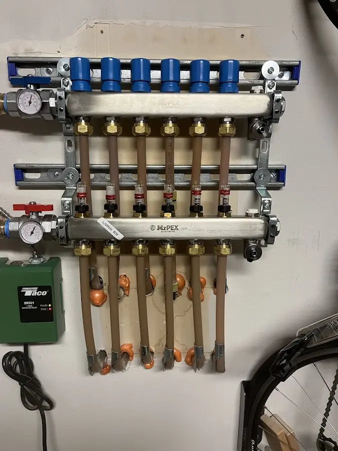 Plumber performing Gas Leak Detection at a residential property in Albertville